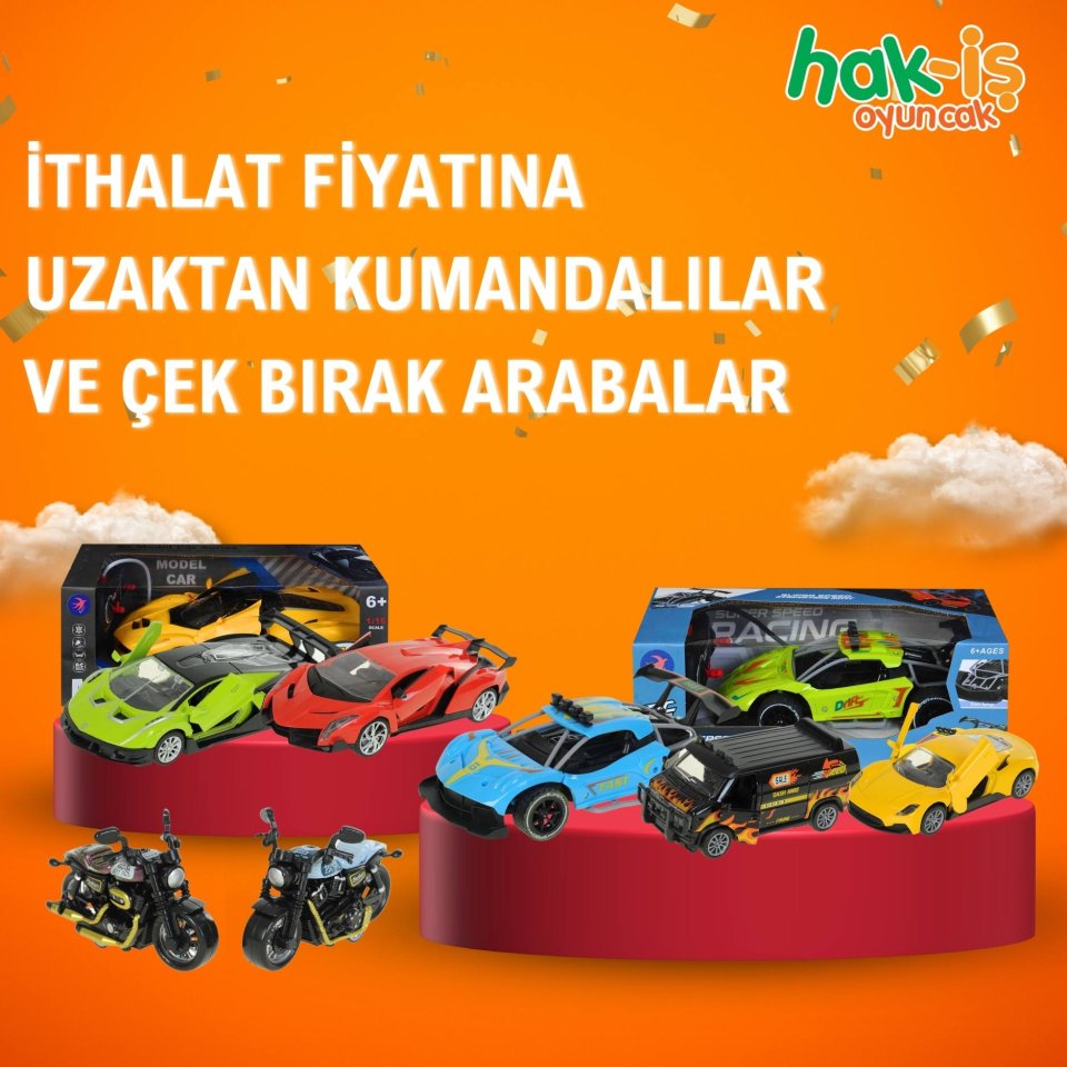 Kaliteli ve Uygun Fiyatlı Uzaktan Kumandalı Oyuncak Arabalar HAK-İŞ Oyuncak'ta Sizi Bekliyor!
